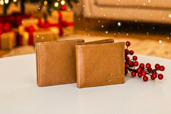 Light Brown Colour Pure Leather Flip & Zip Type Wallet – Premium Handmade Design